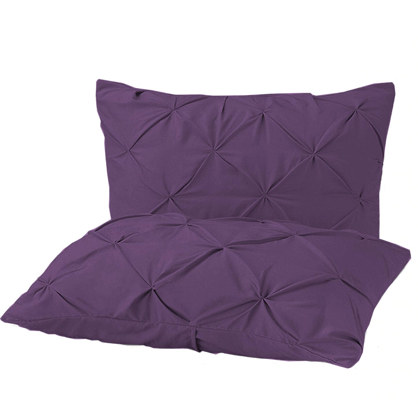 Pintuck Duvet Set 100% Cotton Quilt Cover Single Double King Super King Size Pintuck Bedding - seventhstitch