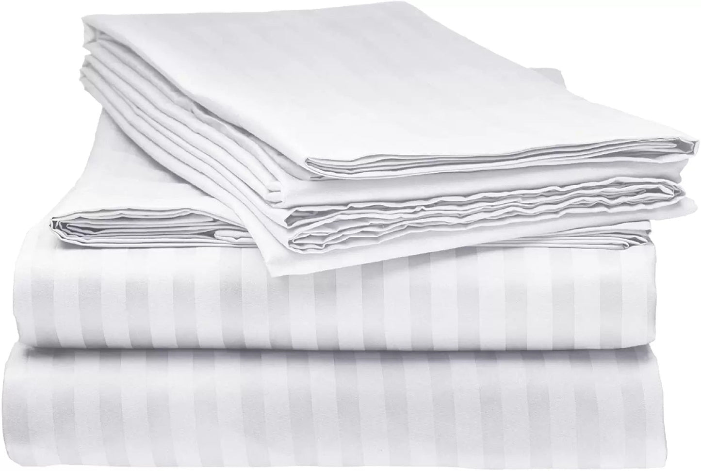 Luxury 600 Thread Count Bedding Satin Stripe Duvet Set 100% Egyptian Cotton Quilt Covers - seventhstitch